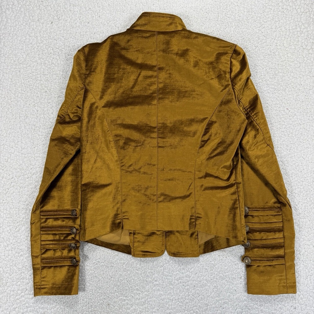 Free People Military Napoleon Jacket Women's XS Gold Boho Festival Steampunk - Picture 6 of 15